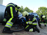 Oefening Brand Wegvervoer Auto Vaart Buitenpost